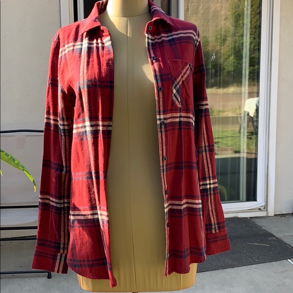 Red plaid flannel - Picture 1 of 6